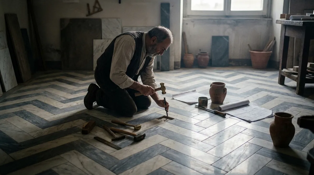 Quiet Corrections: Refining Tile Repairs into Architectural Harmony