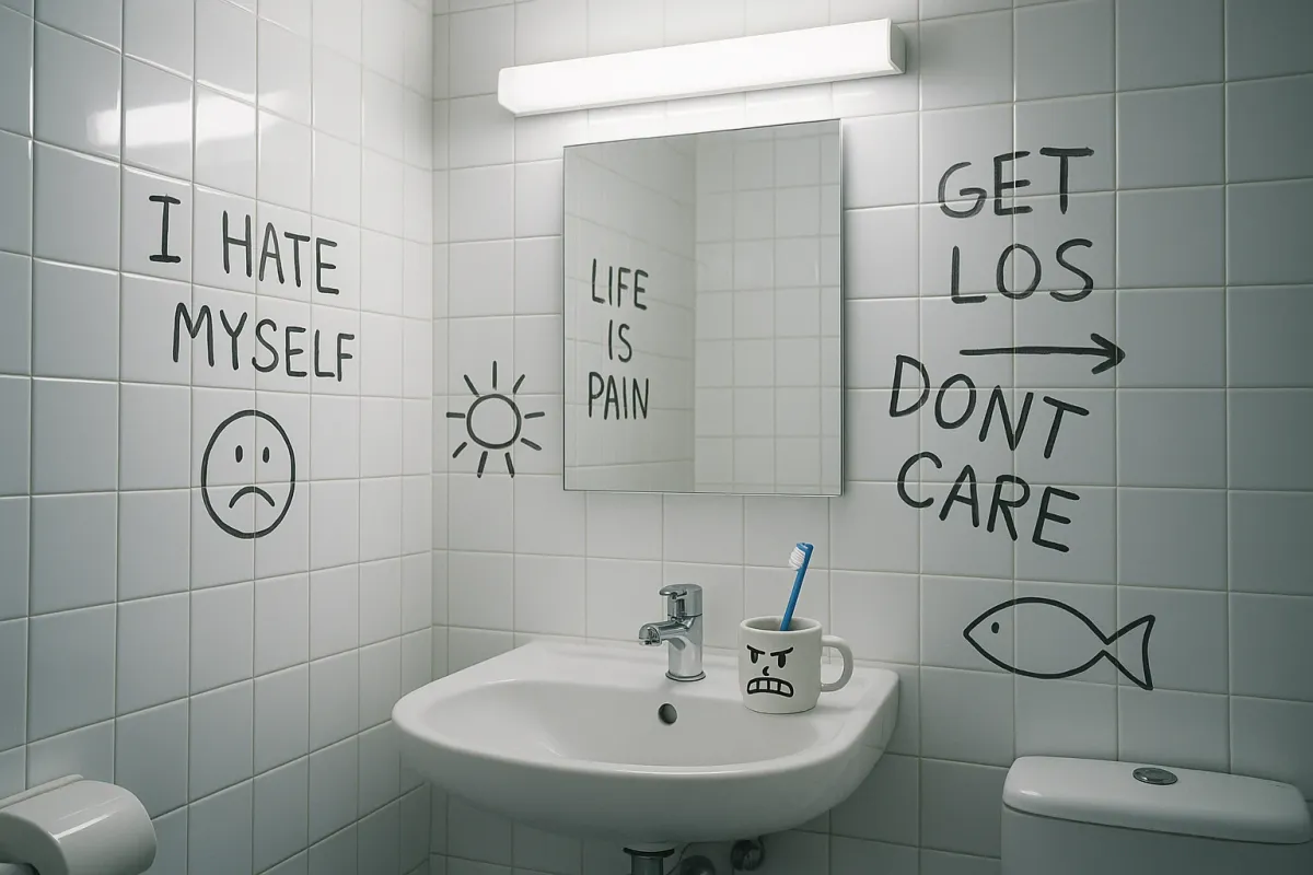 Dark Humor, Quiet Surfaces: Tile Design Lessons From David Shrigley’s Minimalist World