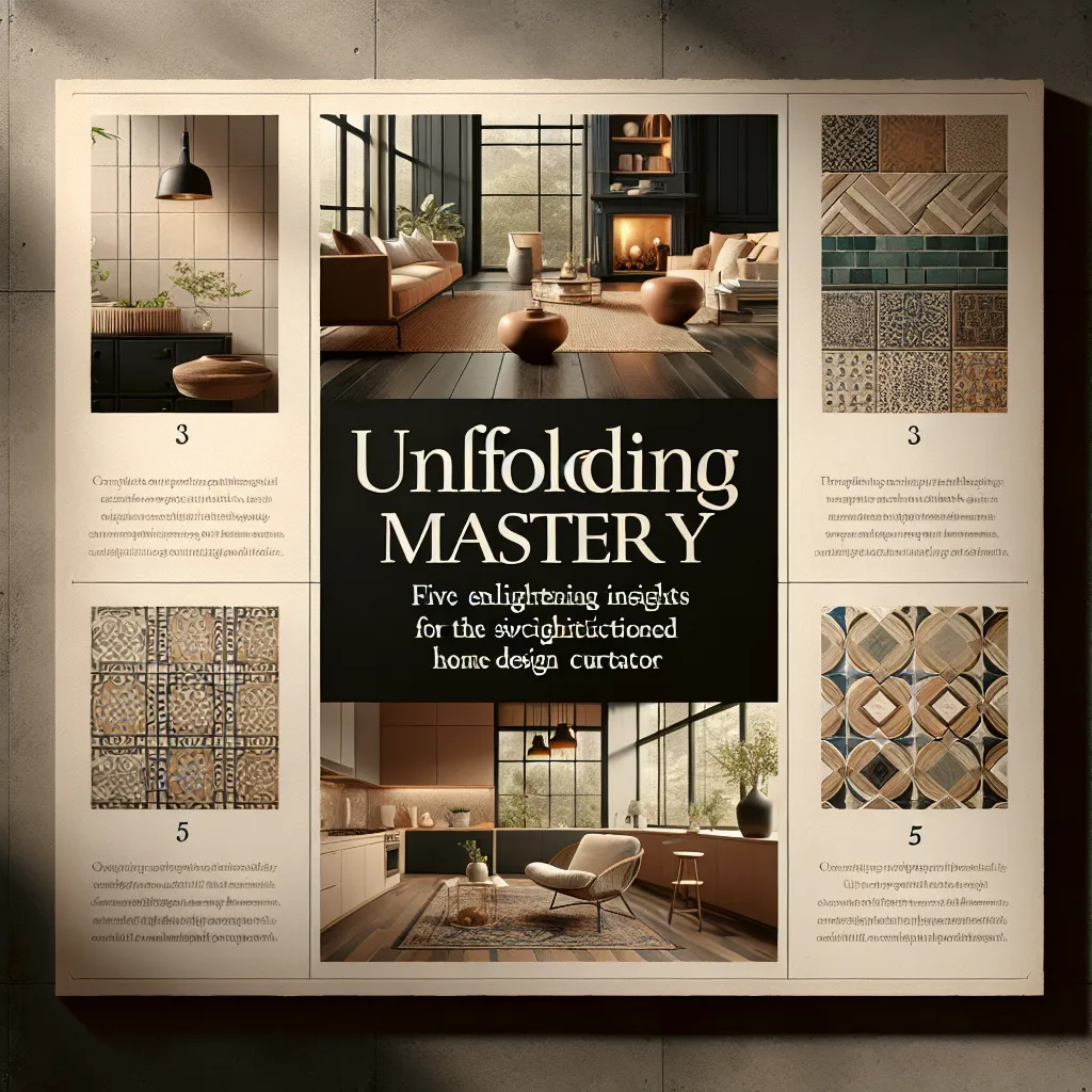 Unfolding Mastery: Five Enlightening Tile Design Insights for the Sophisticated Home Curator