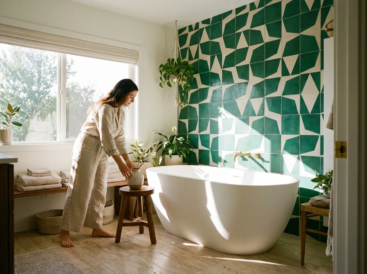Composed Surfaces: Designing Rooms Around a Single Signature Tile