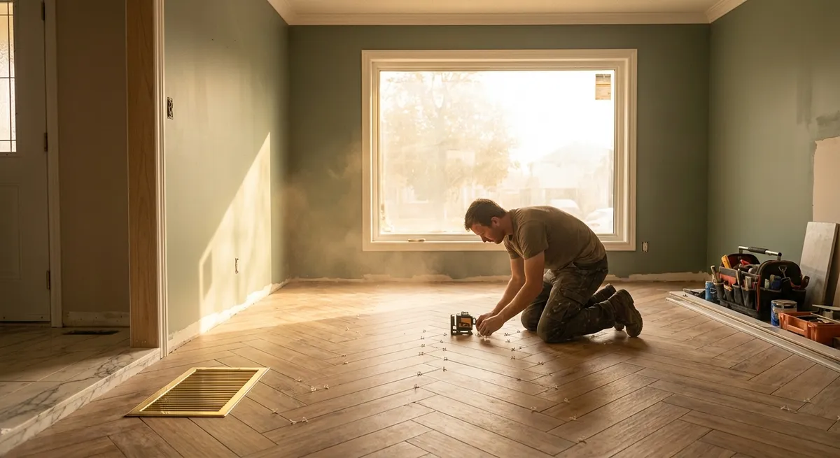 Understated Precision: Tile Installation Secrets of a Well-Composed Room