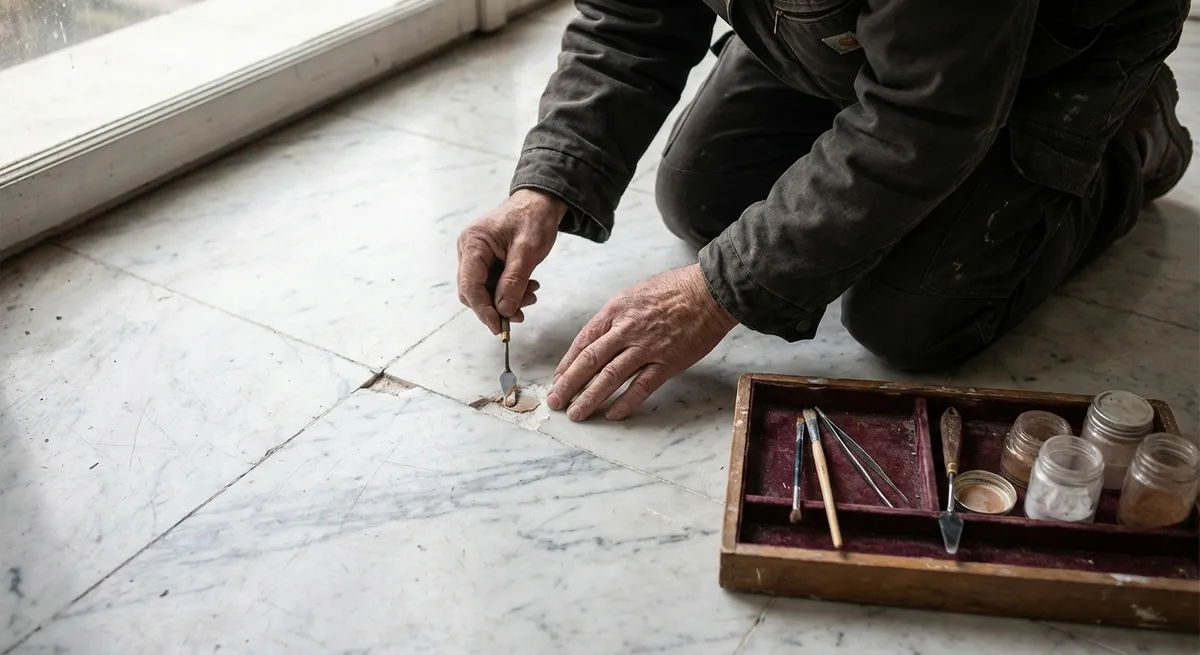 When Perfection Chips: Refining Tile Repairs with Discreet Precision