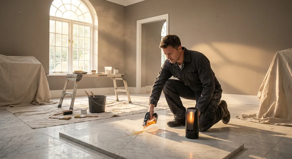 Beyond the Crack: Intelligent Tile Repair for Refined Interiors