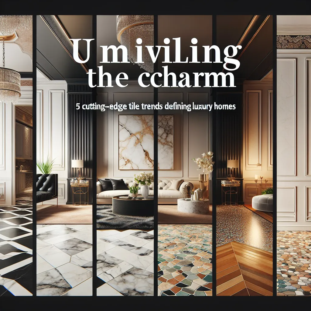 Unveiling the Charm: 5 Cutting-Edge Tile Trends Defining Luxury Homes