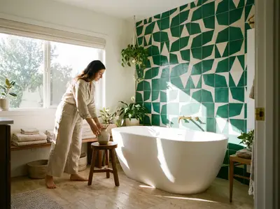 Composed Surfaces: Designing Rooms Around a Single Signature Tile